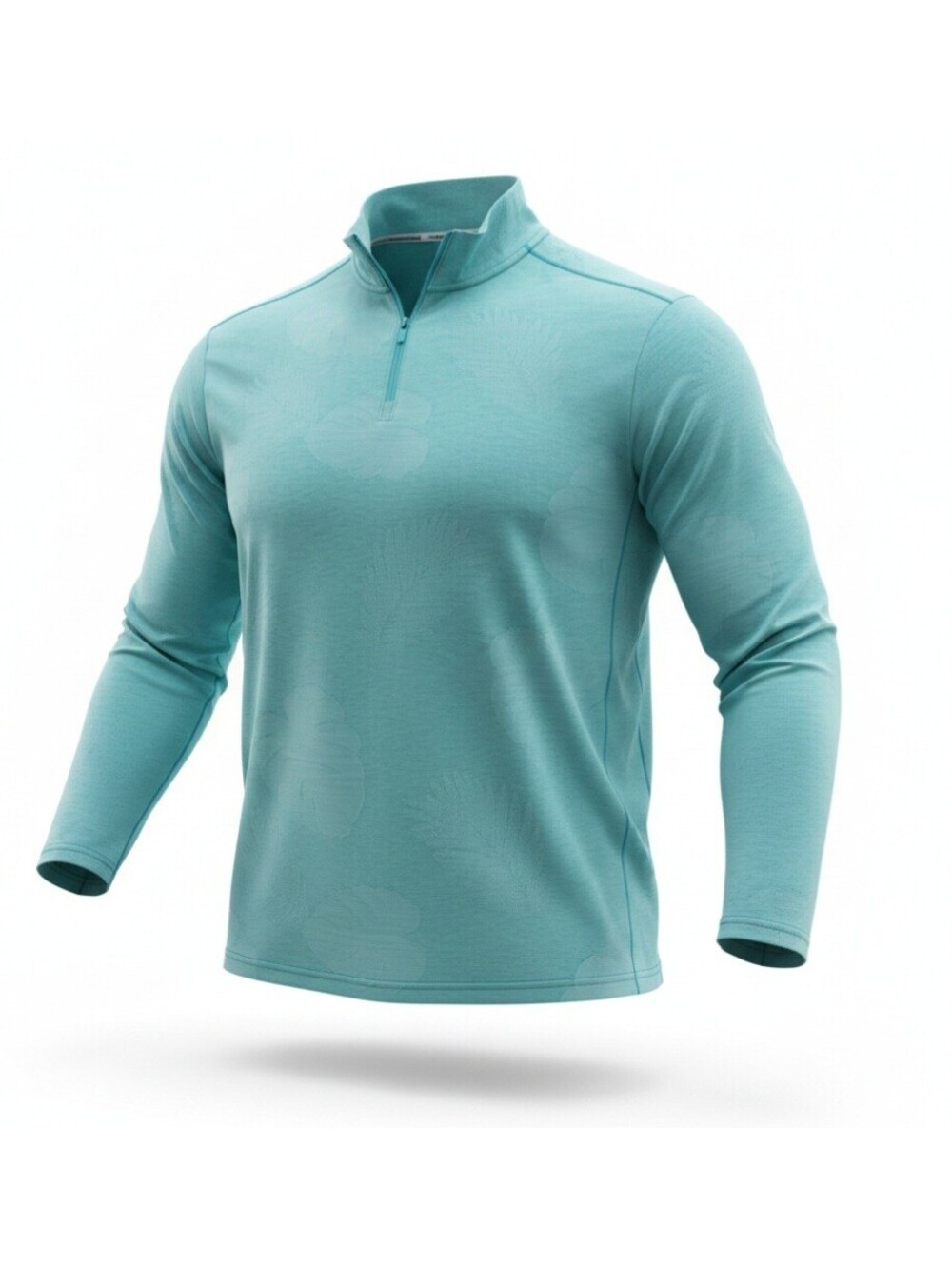 Tommy Bahama IslandZone Pullover XXL 1/2 Zip Blue Green Delray Frond Palm Knit